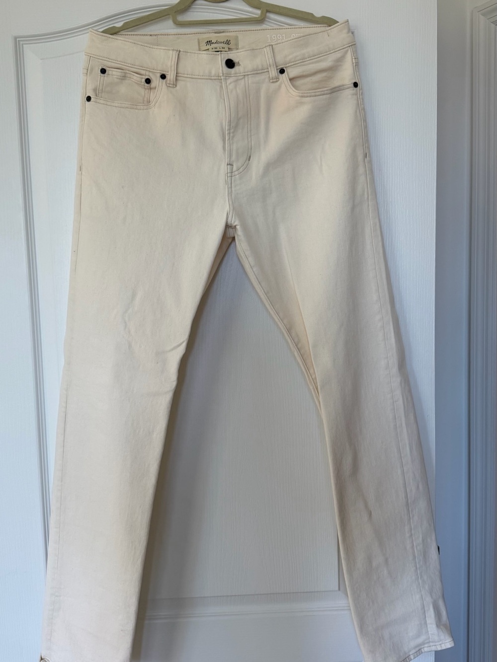 Madewell Men's Straight Jeans in Cream